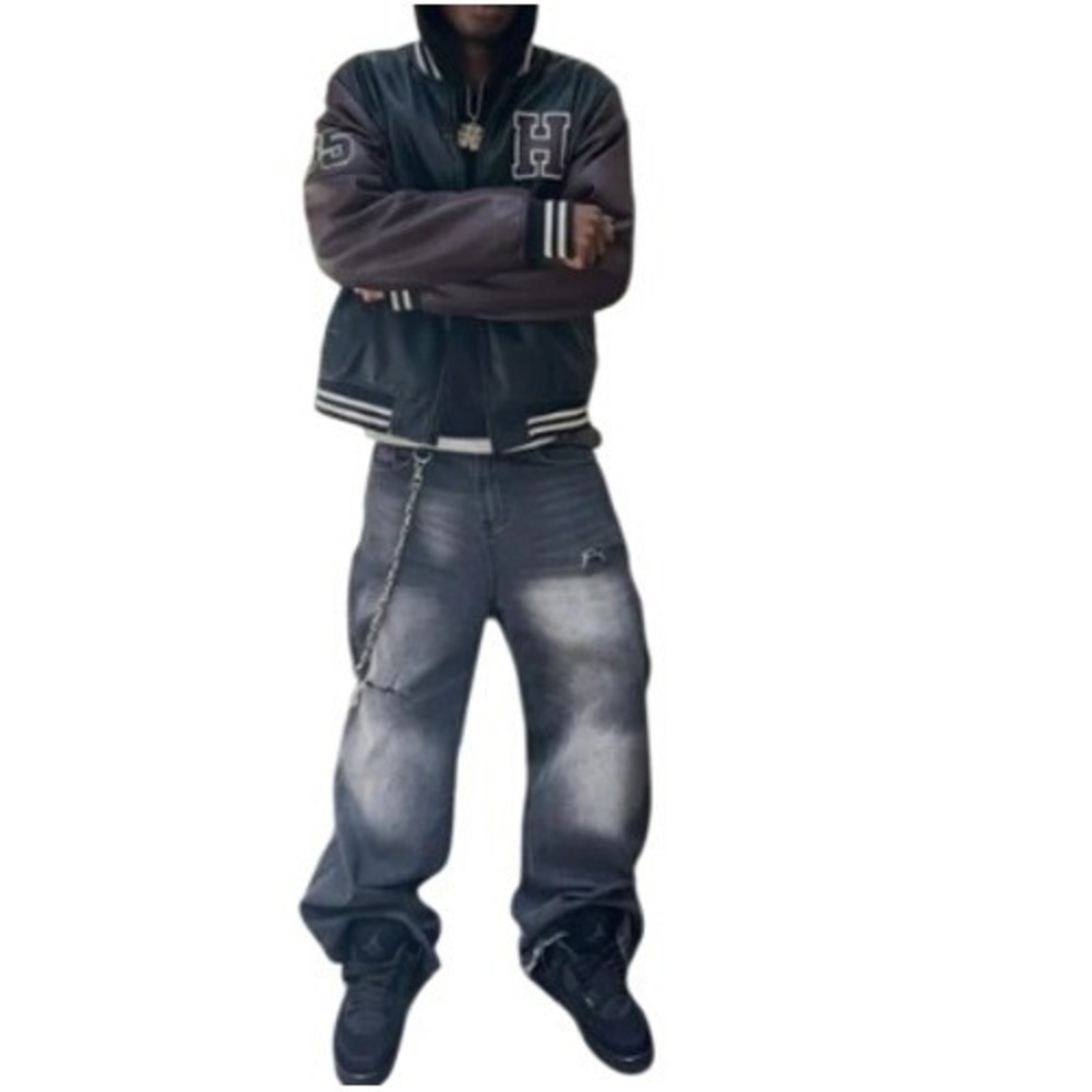 Savoywest Men's Charcoal Foundation Baggy Jeans NWT Size 32 - Picture 2 of 7